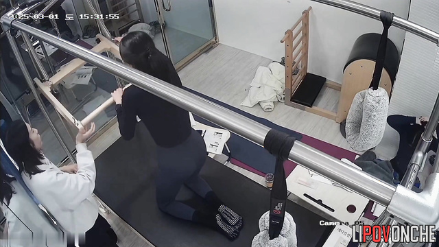 Beautiful Korean women seductively undress and tranize in a doctor's office