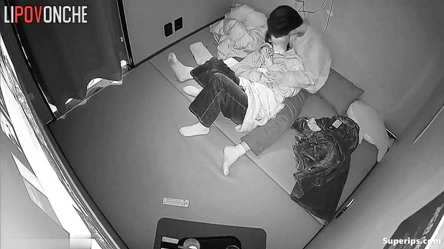 Young Korean couple satisfies each other while watching anime