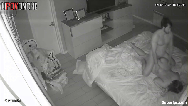 Chubby lady enjoying perfect time with boyfriend in bed