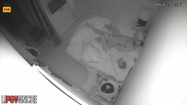 Boyfriend teasing his girl in warm bed, watch it now