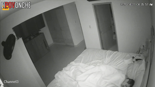 She fucking him and moaning loudly (all the neighbors hear it)