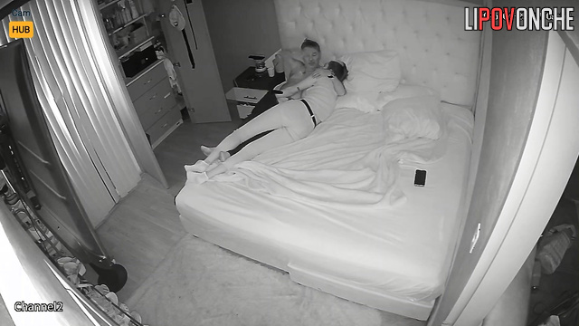 Husband kissing his young wife after blowjob, look