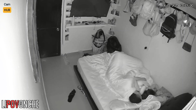 Sleepy plump Latina has lazy sex with her young horny husband
