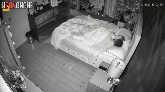 I made my sleeping wife a surprise: her pussy is very wet from my tongue