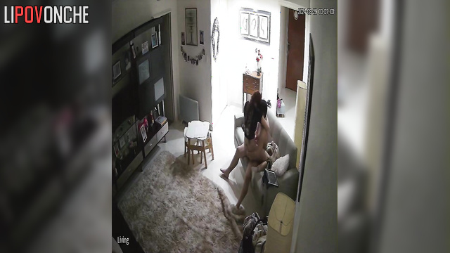 The returning husband found himself on the couch with his cock in his wife's vagina