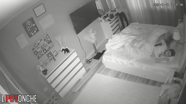 Slender brunette browsing on her phone while being actively fucked