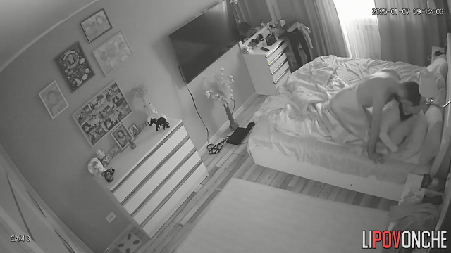 A sleepy brunette was awakened by her boyfriend inserting his cock into her cunt