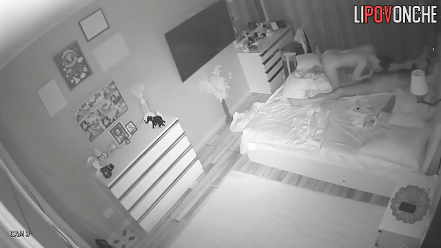 Excited wife kept her husband awake by giving him a luxurious blowjob