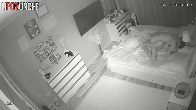 Excited wife kept her husband awake by giving him a luxurious blowjob