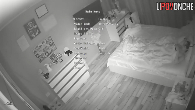 While a guy is on a business trip his girlfriend orgasms from watching porn