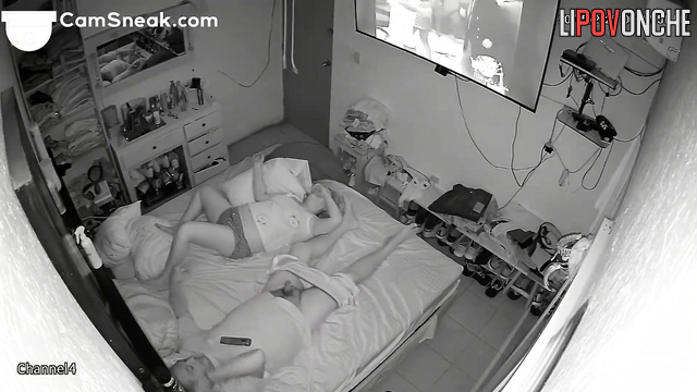 Chubby blonde sweetly plays with her tongue with her husband's cock