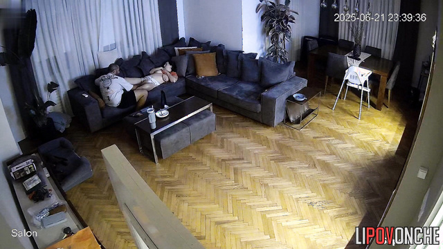 External massage of wife's hot pussy turned into internal massage with husband's cock