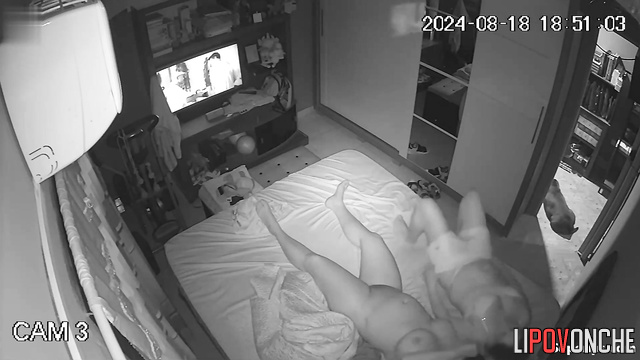 Two chubby ladies enjoying massage and watching TV