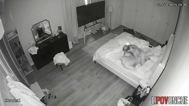 Hairy husband fucking his wife so sweet this night