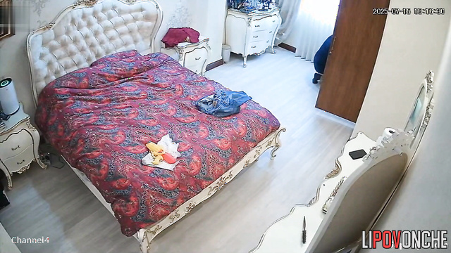 Spouses do it very rarely, home hidden camera (live)