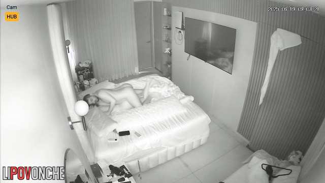 The bearded man threw down his phone and performed cunnilingus on his girlfriend