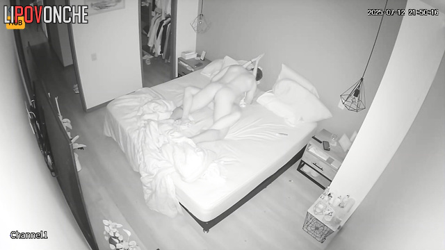 A cute blonde had a luxurious evening sex session with her horny husband