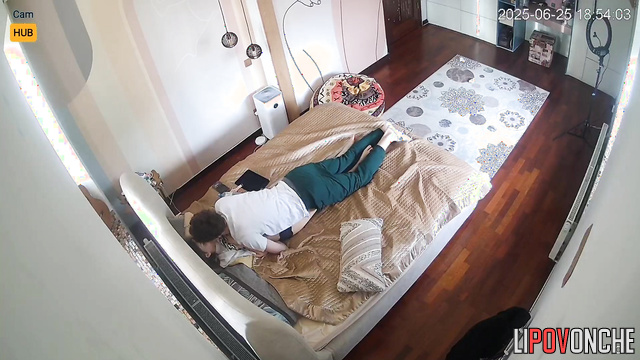 Boyfriend and girlfriend enjoying oral sex, home video