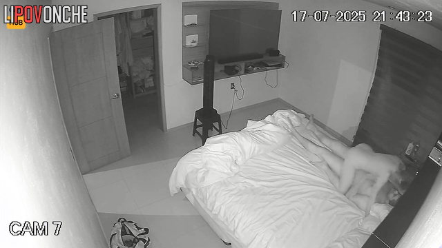 Spy hidden camera fixed their night romantic, look