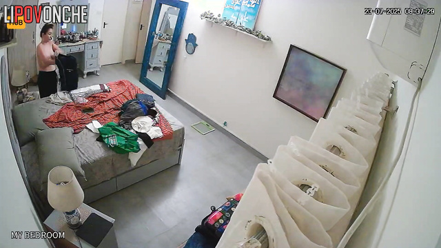 Solo secret video - new neighbor installed a cam in her bedroom