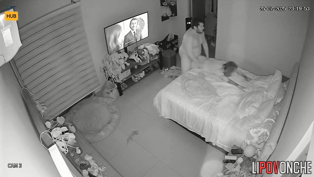 He pushed her against the bed and fucked hard, look