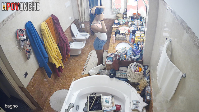 She is not embarrassed by her friend's presence in the toilet
