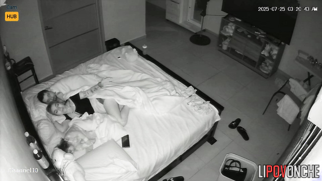 Hidden cam porn - they always have sex in this bed
