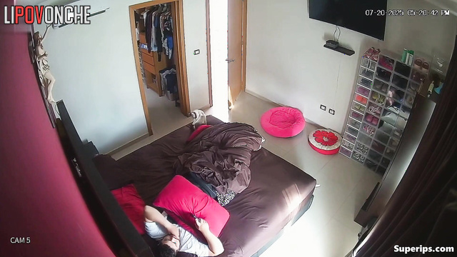 Spouses enjoying marital routine fuck, look / secret tape