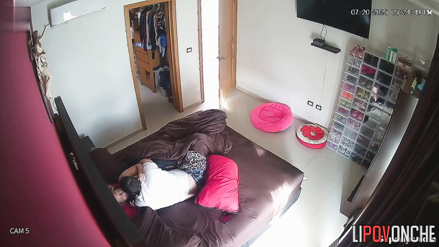 Spouses enjoying marital routine fuck, look / secret tape