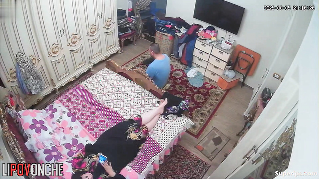 They first smoked in bed and then fucked, bedroom video