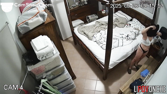 She wants to look sexy tonight - bedroom hidden camera