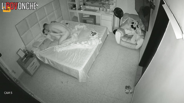 Young people rest together, blind to the secret surveillance (bedroom)
