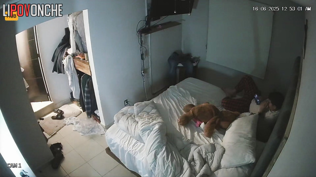 These two cuddle close, not knowing they are under watch every day