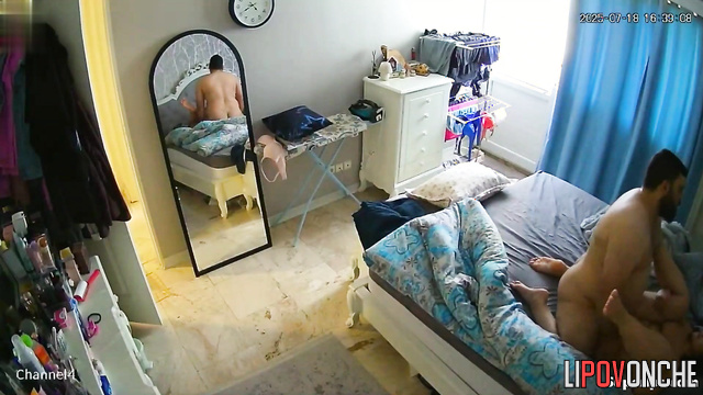 Fat man fucked his lady not knowing someone is recording them