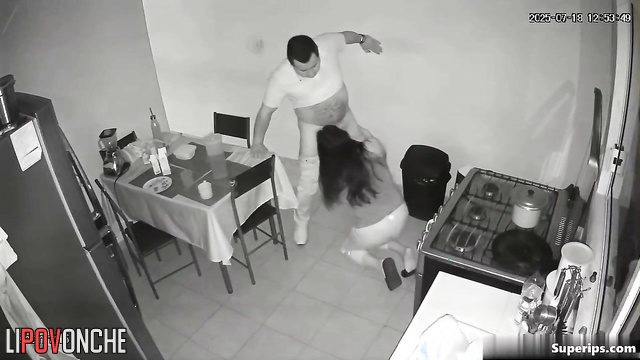 Wife made him blowjob after delicious dinner, look