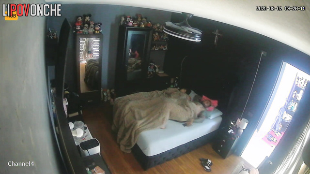 They were unaware that a camera recorded them in the bedroom