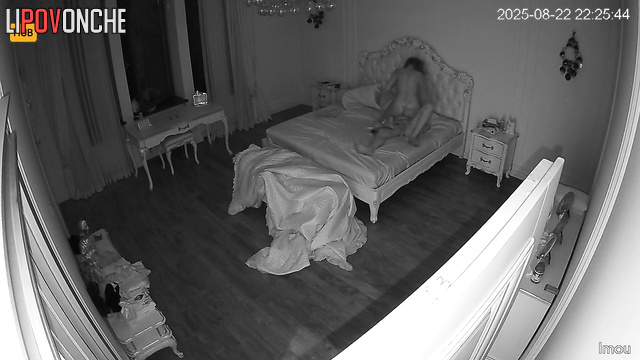 Couple didn't notice the small cam watching their hot fuck from the corner