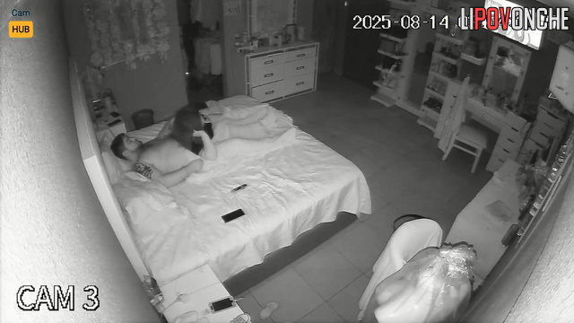 Boyfriend and girlfriend were unaware home camera was recording their fuck