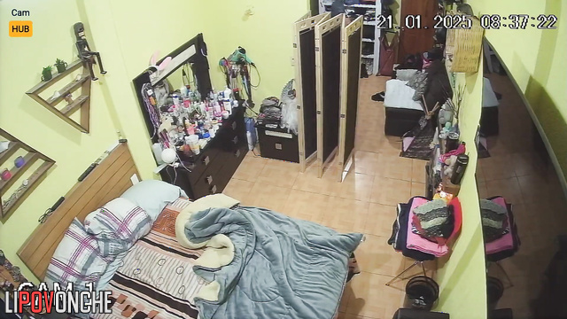 After active sex, a naked tattooed Latina tidies up her seductive body