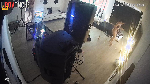 Two sexy lesbians have fun with each other in a stylish DJ studio