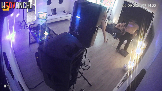 Two sexy lesbians have fun with each other in a stylish DJ studio