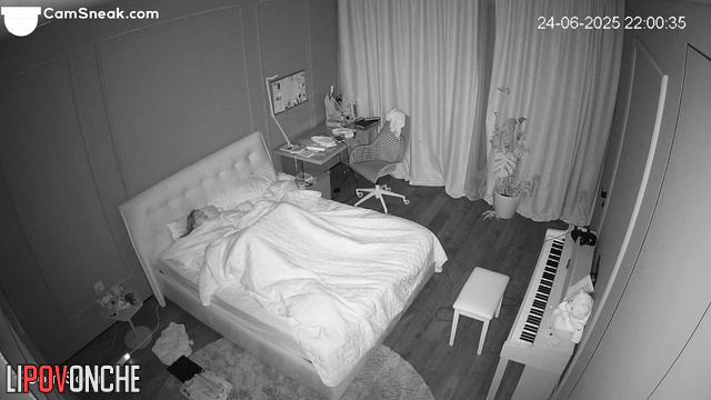 Young student can't sleep until she plays with her hairy pussy