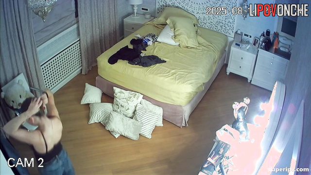 Young girl is getting ready for a date, bedroom tape