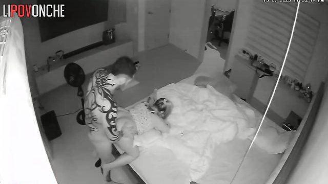 Tattooed male fucking her so sexy right now, spy cam