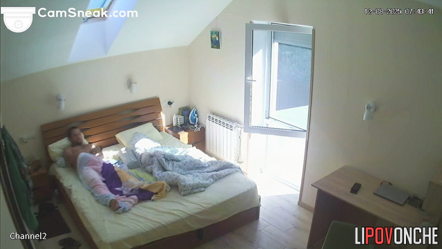 Couple really enjoyed each other that morning, home video