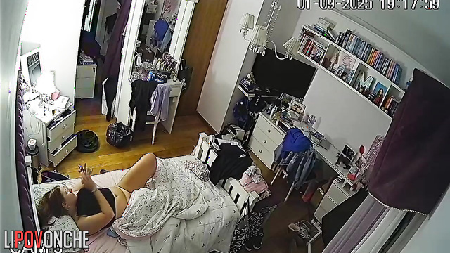 Girl got privacy inside, unaware of the spying eyes