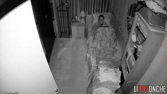 She masturbated to porn while her husband was in the kitchen