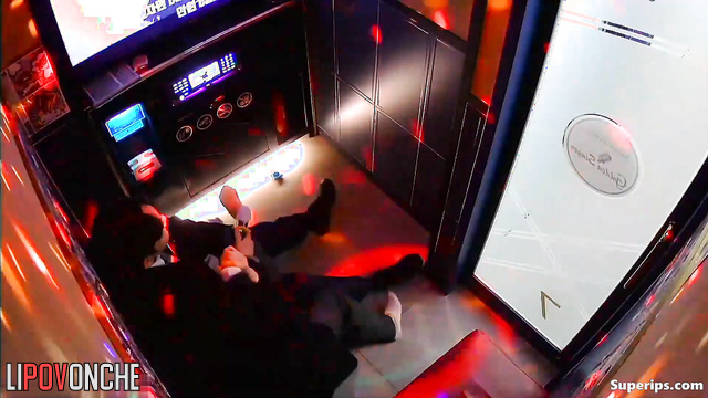 Teens enjoying kisses after school (karaoke club)