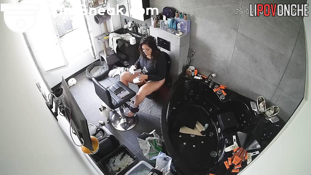She always solves important deals while sitting on the toilet