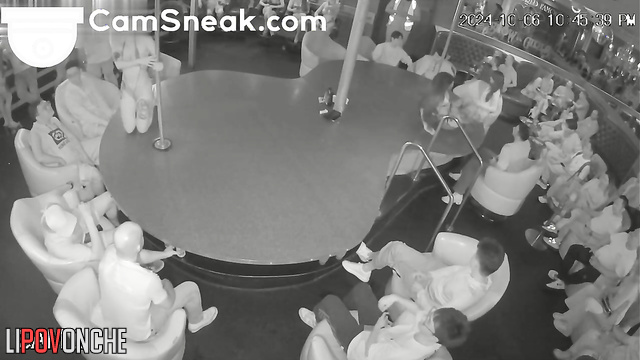 Rich guys watching hot dances (passionate striptease)
